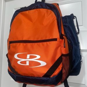 Boombah bat bag orange and navy